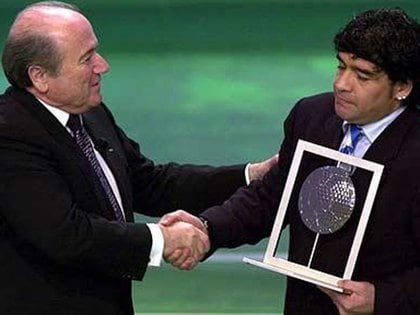 Maradona y Blatter