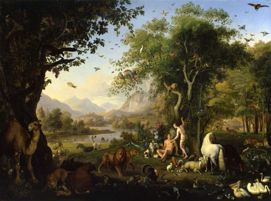 Wenzel Peter: Adán y Eva en el Paraíso Terrenal (Museo Vaticano)