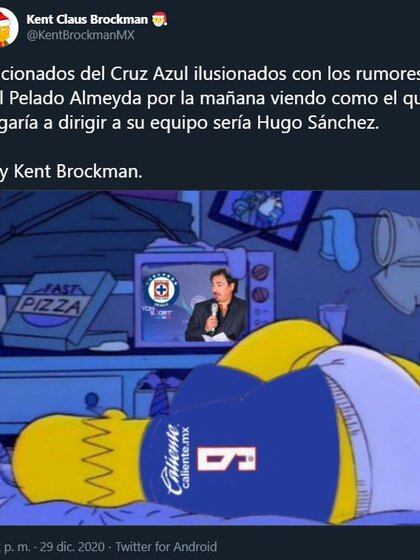 Muchos usuarios querían que Matías Almeyda, ex técnico de las Chivas, fuera el timonel de Cruz Azul (Captura de pantalla: Twitter)