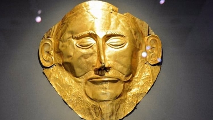 La máscara de Agamenón, uno de los hallazgos en las ruinas de Troya.