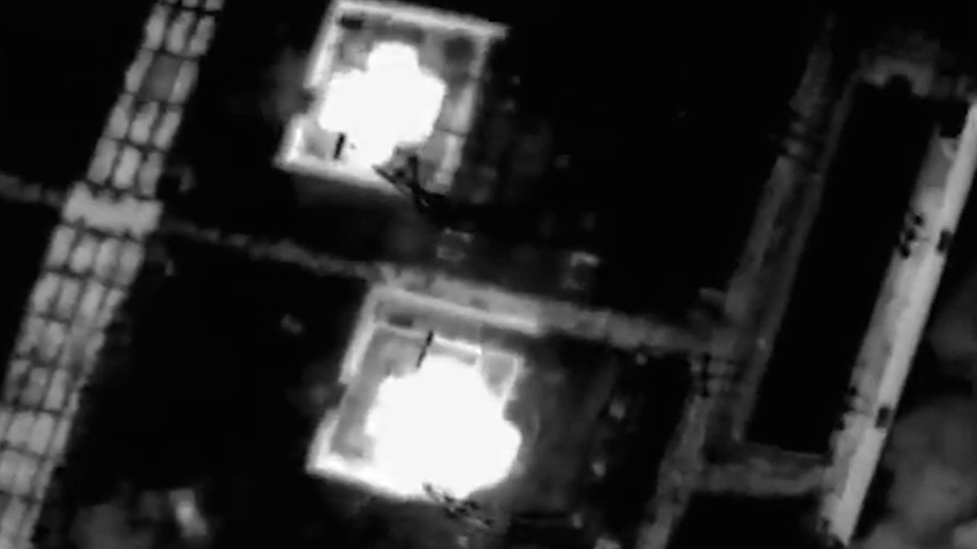 El dron lanzó dos explosivos sobre la subestación