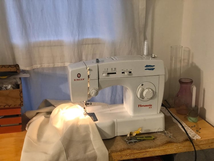 Las máquinas de coser en acción