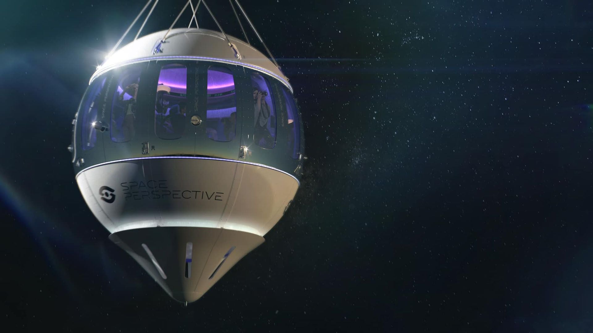 La cápsula elevada a 20 km/h por un globo es una versión más relajada de turismo espacial (Space Perspective)