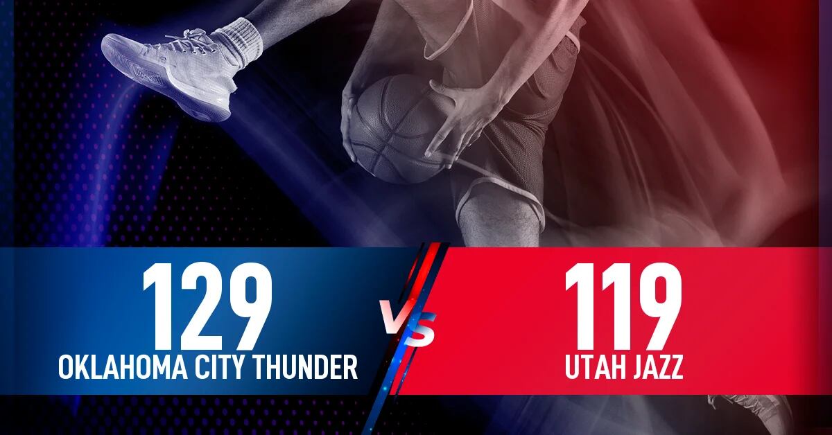 The Oklahoma City Thunder beat the Utah Jazz 129-1
