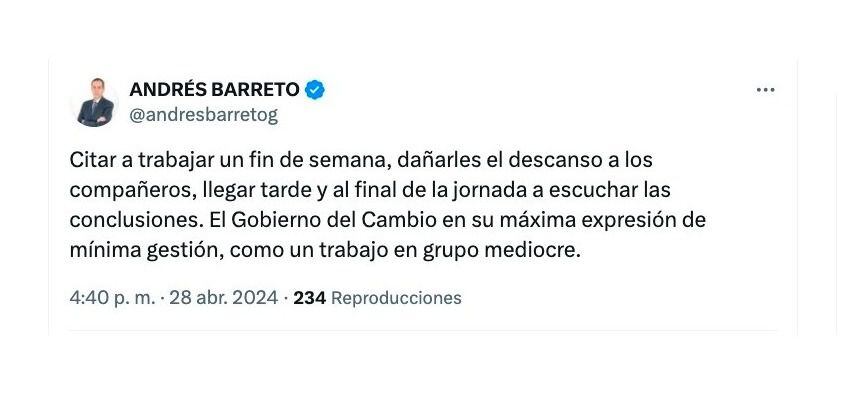 Andrés Barreto cuestionó a Gustavo Petro