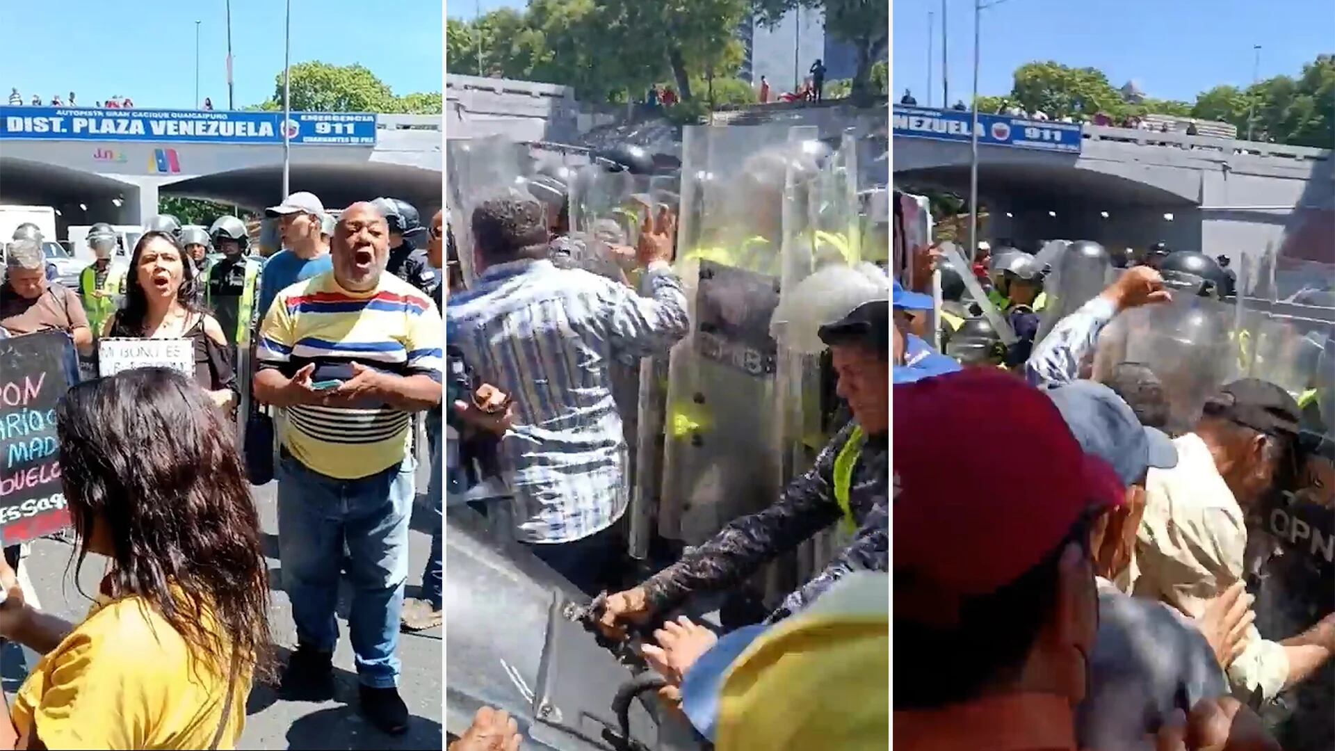 Represión en Venezuela: choques entre policías y trabajadores en Caracas en una nueva protesta por salarios dignos