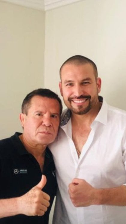 Julio César Chávez y Rafael Amaya (Foto: Instagram de Myriam Escobar)