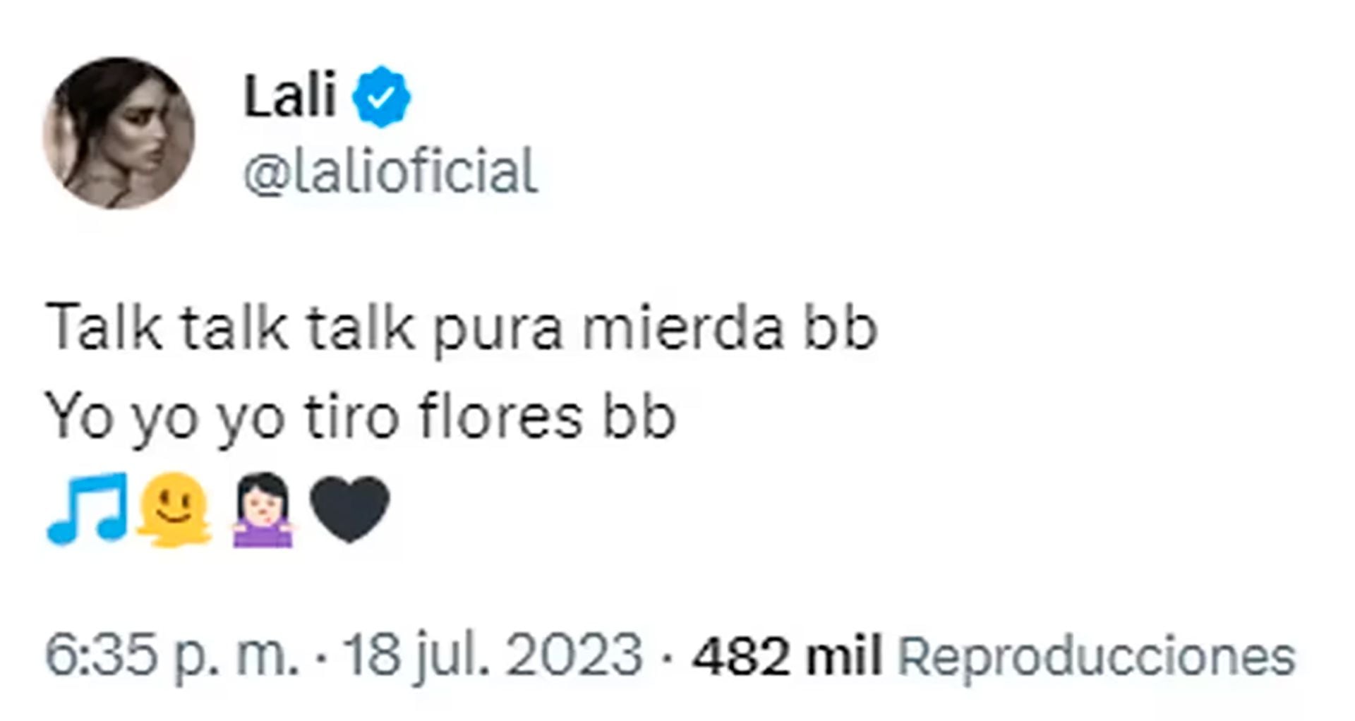 La respuesta de Lali Espósito a los dichos de Nacha Guevara (Twitter)