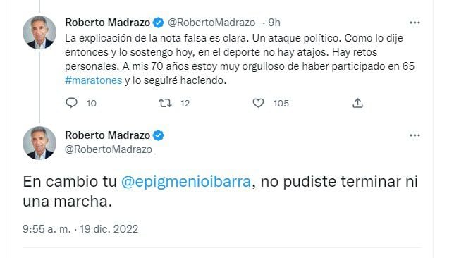 Madrazo reviró a Epigmenio Ibarra (captura/Twitter)