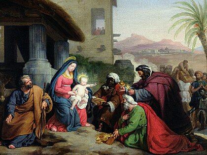 Los Reyes Magos le llevaron oro, incienso y mirra al niño Jesús, recién nacido en Belén