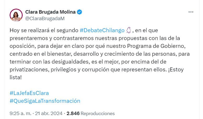 Clara Brugada - Debate Chilango - México - 21 de abril