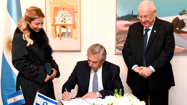 Alberto Fernández visitó al Presidente de Israel, Reuben Rivlin