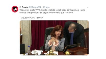 El mensaje que llevó a Prestofelippo a la Justicia