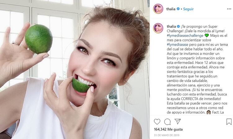 En Instagram compartió hace tiempo un mensaje para hablar de la enfermedad