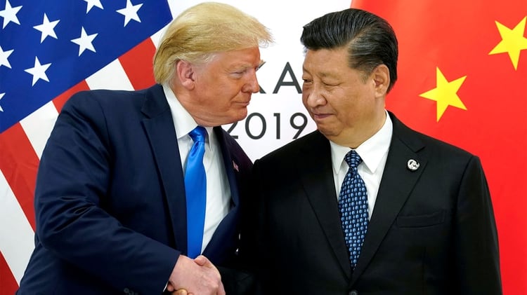 Donald Trump, presidente de Estados Unidos, y su par chino, Xi Jinping (Reuters)