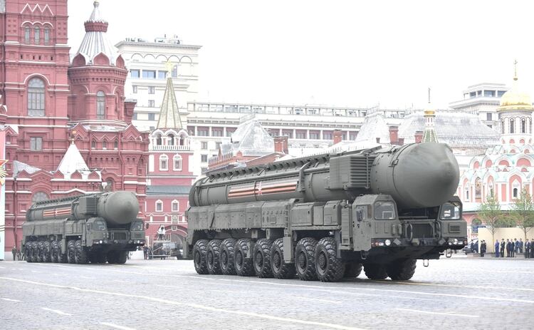 El misil Topol M, durante un desfile militar en Moscú (Shutterstock)