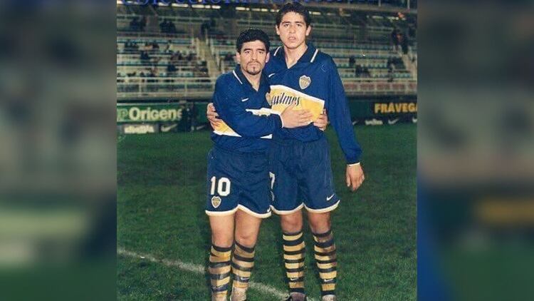Otras épocas: Riquelme y Maradona cuando compartieron el plantel de Boca