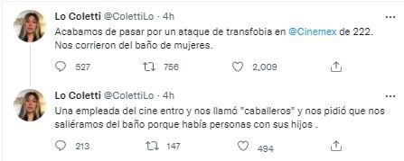 Así mostró la bailarina y coreógrafa su caso (Foto: Twitter/@ColettiLO)