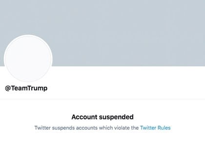La cuenta de Trump fue suspendida de manera permanente por Twitter
