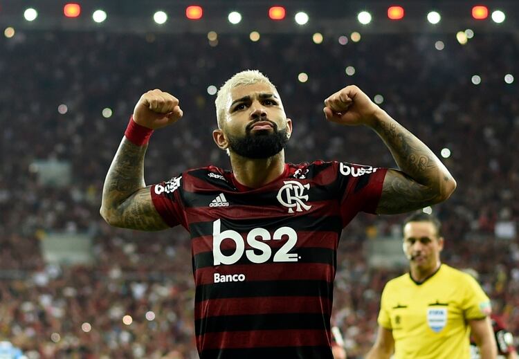 Gabriel Barbosa, conocido como Gabigol, es la máxima figura del Flamengo de Jorge Jesús (AFP)