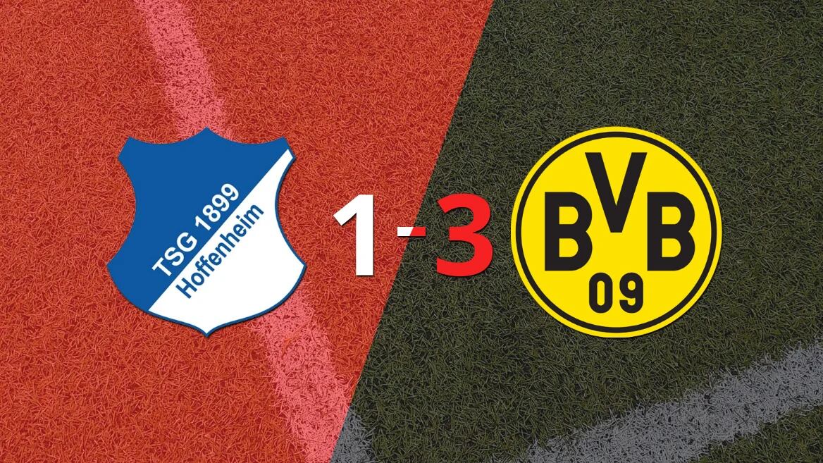 En una fiesta de goles, Borussia Dortmund liquidó a Hoffenheim por 3 a 1