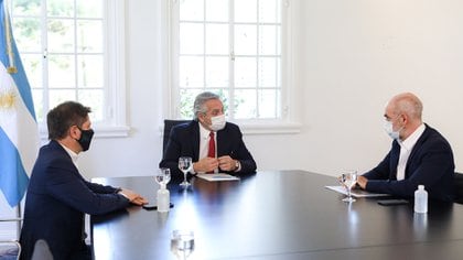 Axel Kicillof y Horacio Rodríguez Larreta se comprometieron a apoyar las medidas del gobierno nacional 