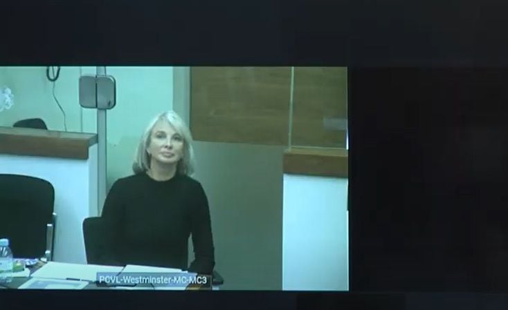 Declaración por videoconferencia de Corinna Larsen en el juicio contra el comisario jubilado José Manuel Villarejo.
