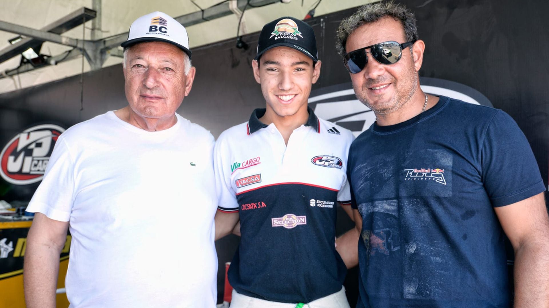 José Ciantini padre, Diego y el Bocha. Tres generaciones apasionadas por el automovilismo y el TC (Gentileza Jorge Marchesín)