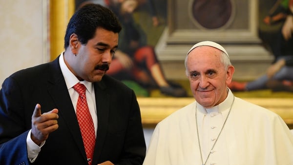 Nicolás Maduro junto al papa Francisco (AP)
