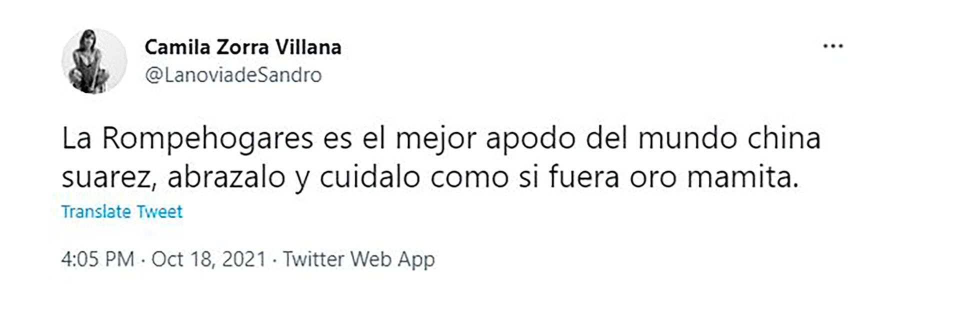 Camila Sosa Villada, en twitter, afilada sobre los comentarios contra la "rompe hogares", un tema que trata en su libro "La novia de Sandro", de Editorial Planeta. 