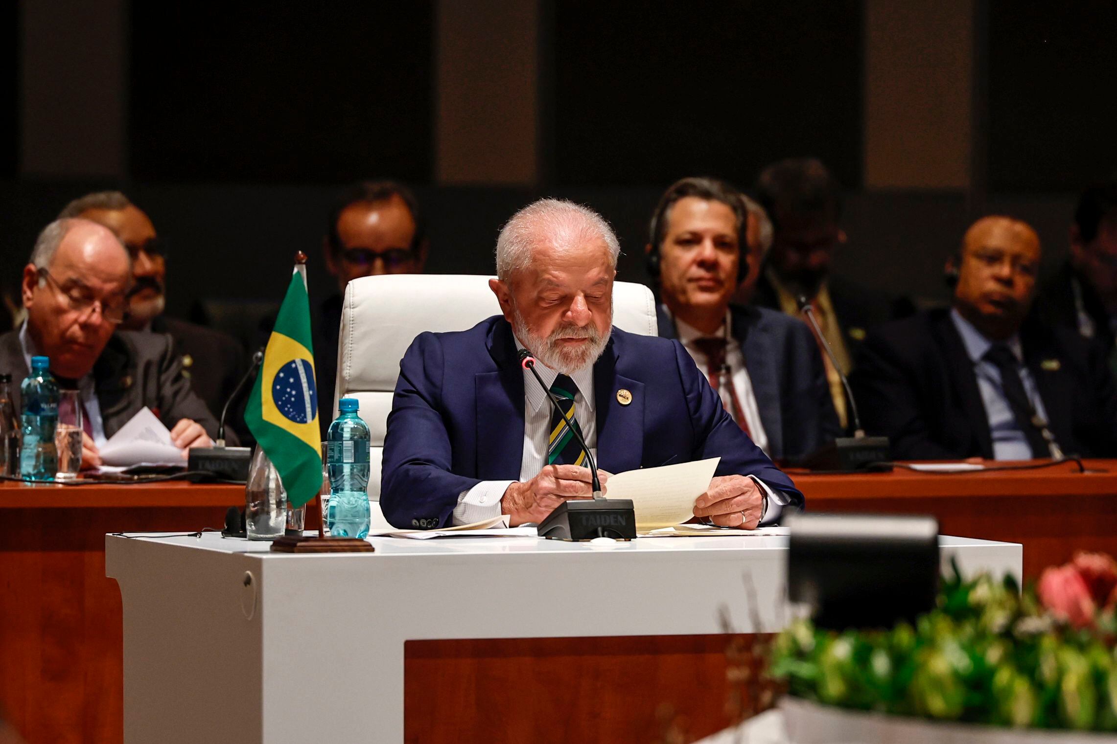 El presidente brasileño Lula da Silva en un momento de la cumbre (EFE/EPA/GIANLUIGI GUERCIA)
