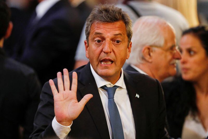 Foto de archivo: el ministro de Economía de Argentina, Sergio Massa, gesticula durante un evento en la Casa Rosada en Buenos Aires, Argentina. 23 ene, 2023.  REUTERS/Agustin Marcarian