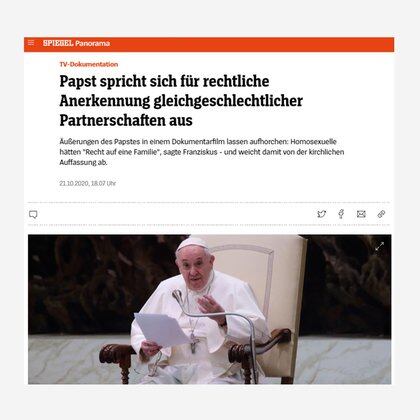 El periódico alemán Der Spieguel, sobre el Papa Francisco