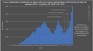 Los gráficos que utilizó el Presidente para justificar la suspensión de clases presenciales en el AMBA