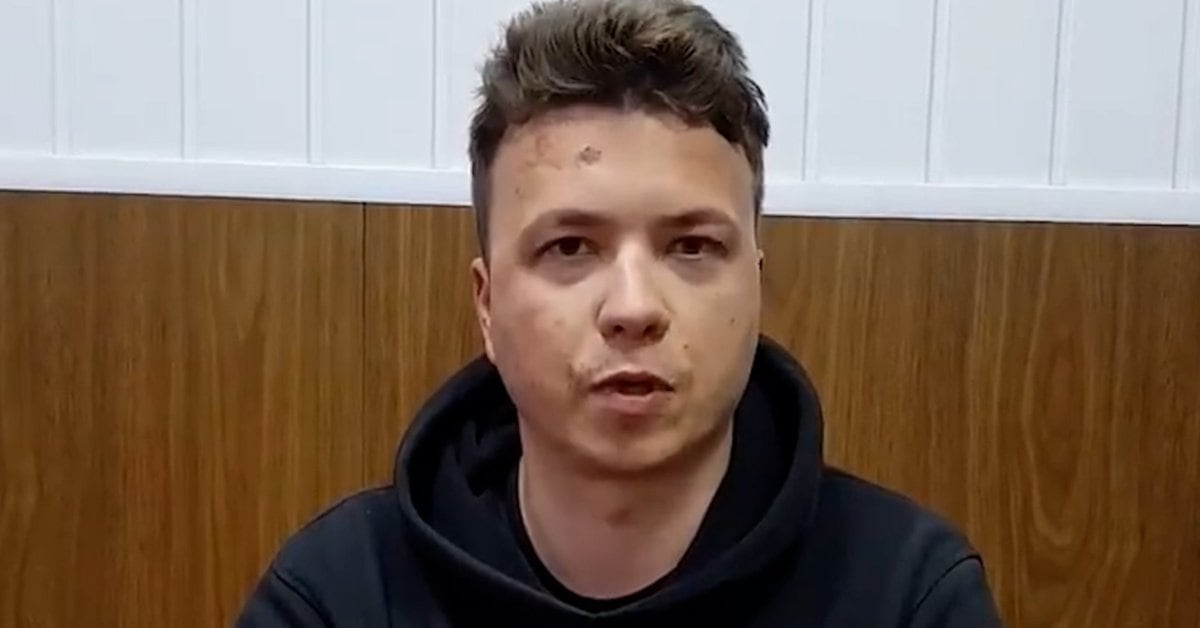 Maquillado y con marcas de golpes: denuncian que el periodista Roman  Protasevich fue obligado a confesar tras ser torturado en Bielorrusia -  Infobae