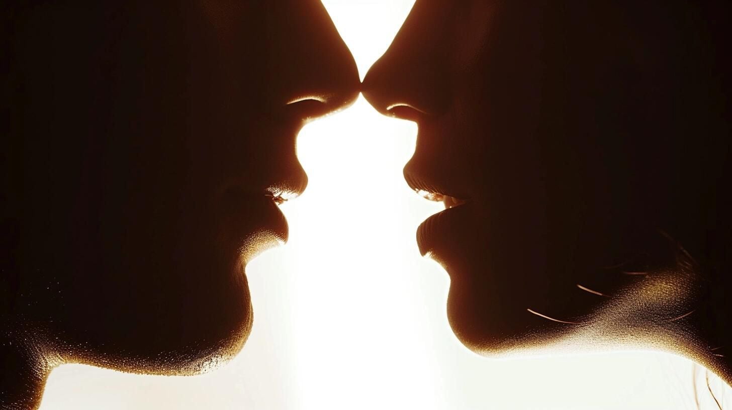Cerca de compartir un beso, dos bocas casi tocándose en un gesto de intimidad y deseo. La fotografía transmite la tensión y la emoción del momento previo al beso, enfatizando la conexión, la atracción y el erotismo entre dos personas. (Imagen ilustrativa Infobae)