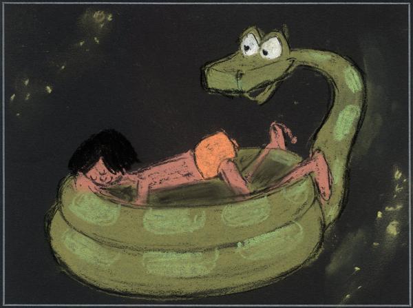 Boceto para “El Libro de la Selva” de 1967 (Cortesía Archivos de Walt Disney)