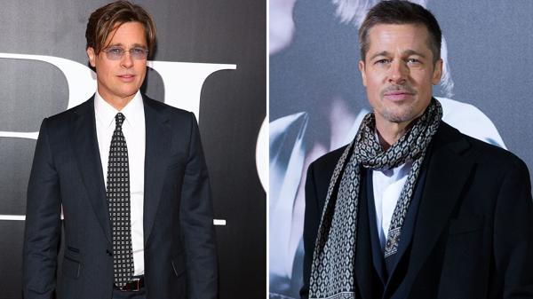 A la derecha, una de las últimas fotos de Brad Pitt en una alfombre roja