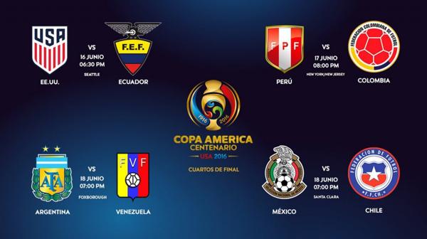 Así quedaron los cruces de la Copa América                                                            (@CONMEBOL)