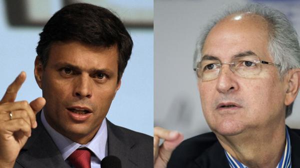 Leopoldo López y Antonio Ledezma fueron dos de los presos políticos saludados por sus familiares.