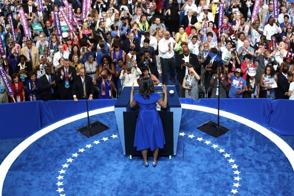La primera dama estadounidense, Michelle Obama, en la Convención Demócrata (AFP)