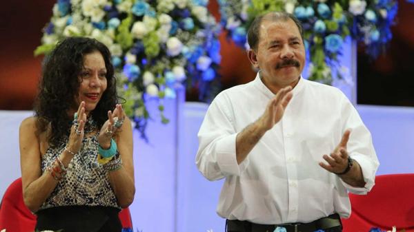 Daniel Ortega y su esposa, Rosario Murillo: la fórmula presidencial del oficialismo