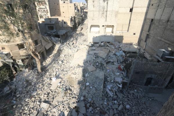 Escombros de la casa de la familia del niño Omran Dagnees (Reuters)