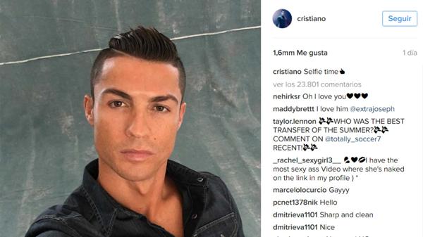 Cristiano Ronaldo publicó la foto en sus redes sociales