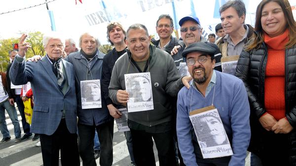 Amado Boudou, Luis D’ Elía y Fernando Esteche (DyN)