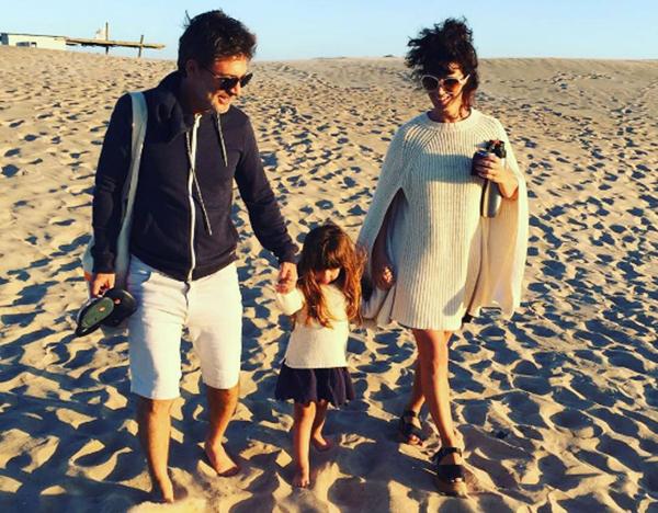 Adrián y Griselda el verano pasado en sus clásicas vacaciones en Punta del Este, con Margarita