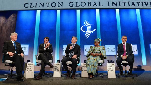 Mauricio Macri durante su participación en la reunión de la Clinton Global Initiative (Presidencia)