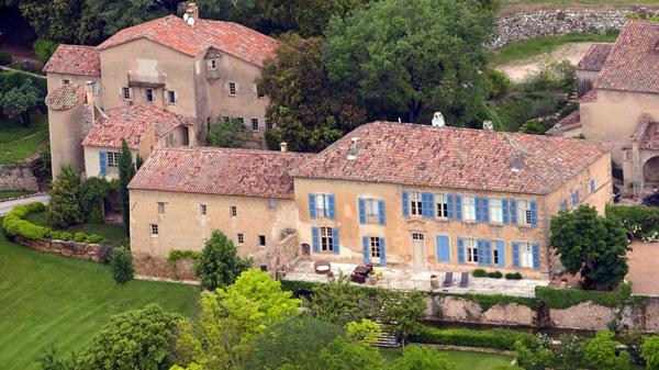 La casa Chateau Miraval, en Francia. La propiedad se encuentra en un pueblo llamado Brignol