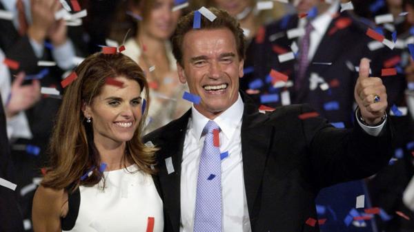 Maria Shriver y Arnold Schwarzenegger (AP)