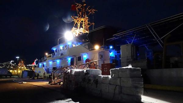 El cargamento de cocaína confiscado hace pocos días en Puerto Rico. Tres dominicanos detenidos